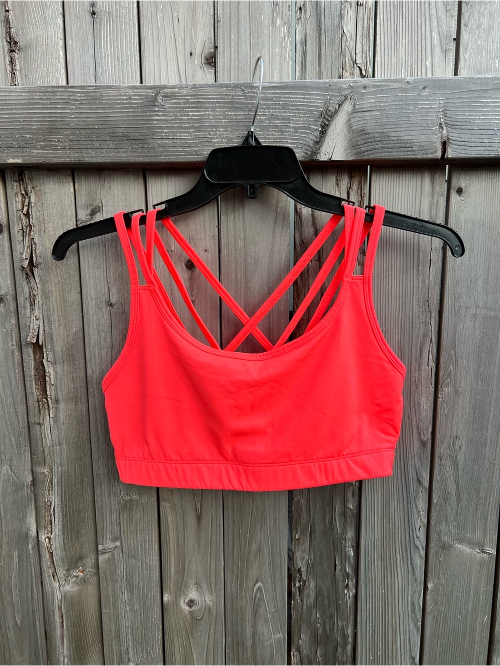 GapFit Medium Impact Neon Coral Flame Sports Bra